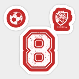 Korean soccer red tee for world cup Sticker